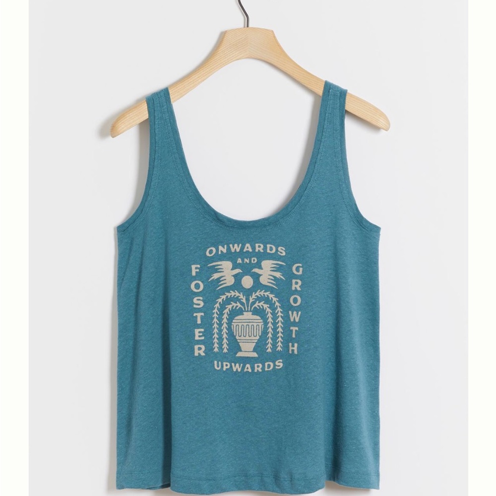 ❤️ Anthropologie Jason K. Yun Onward Graphic Tank